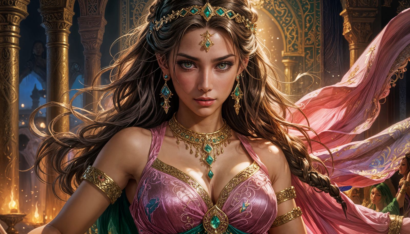 Aerith Gainsborough as Exotic Bellydancer Concept Art