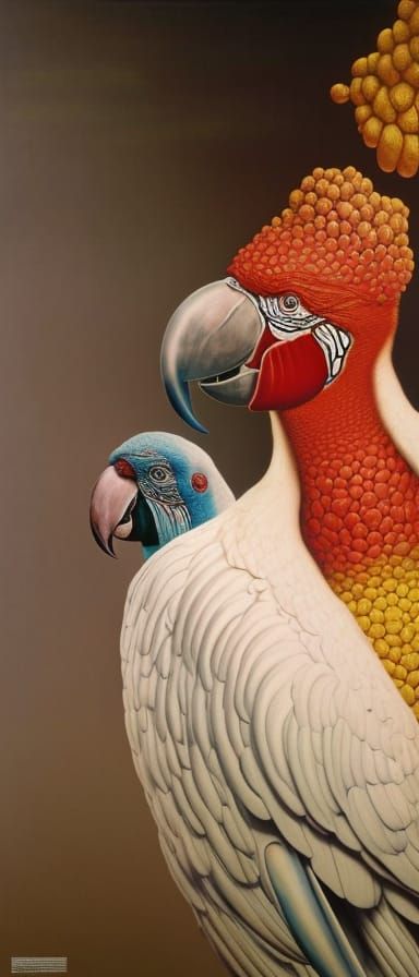 Cybernetic Parrots and Gentleman: Surreal Digital Art