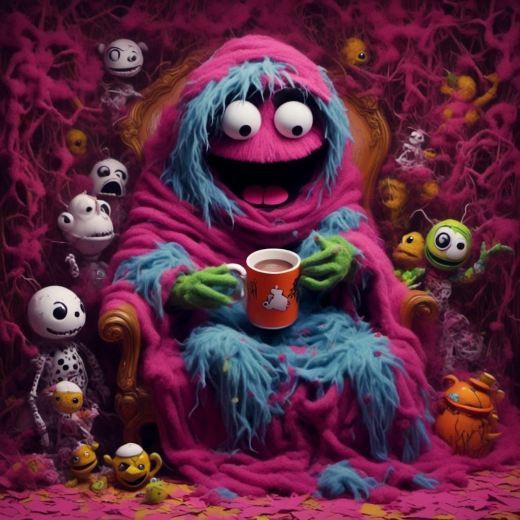 Cute Ghost with Cocoa, Graffiti Doom Style