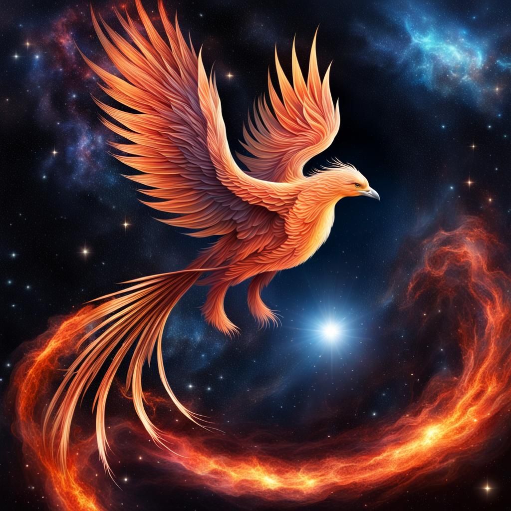 Firebird Soaring Across the Universe