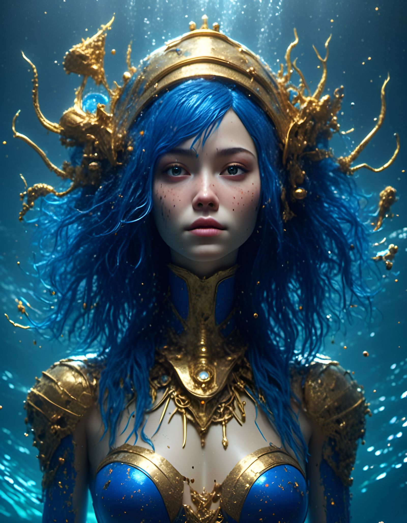 Underwater Creature in Hyperrealistic Fantasy Art