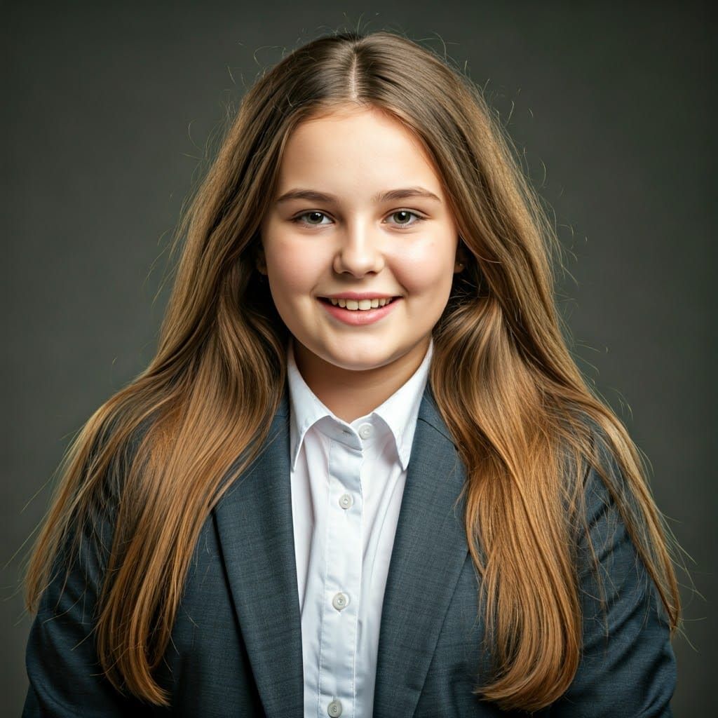 Confident Teen in Business Attire Portrait