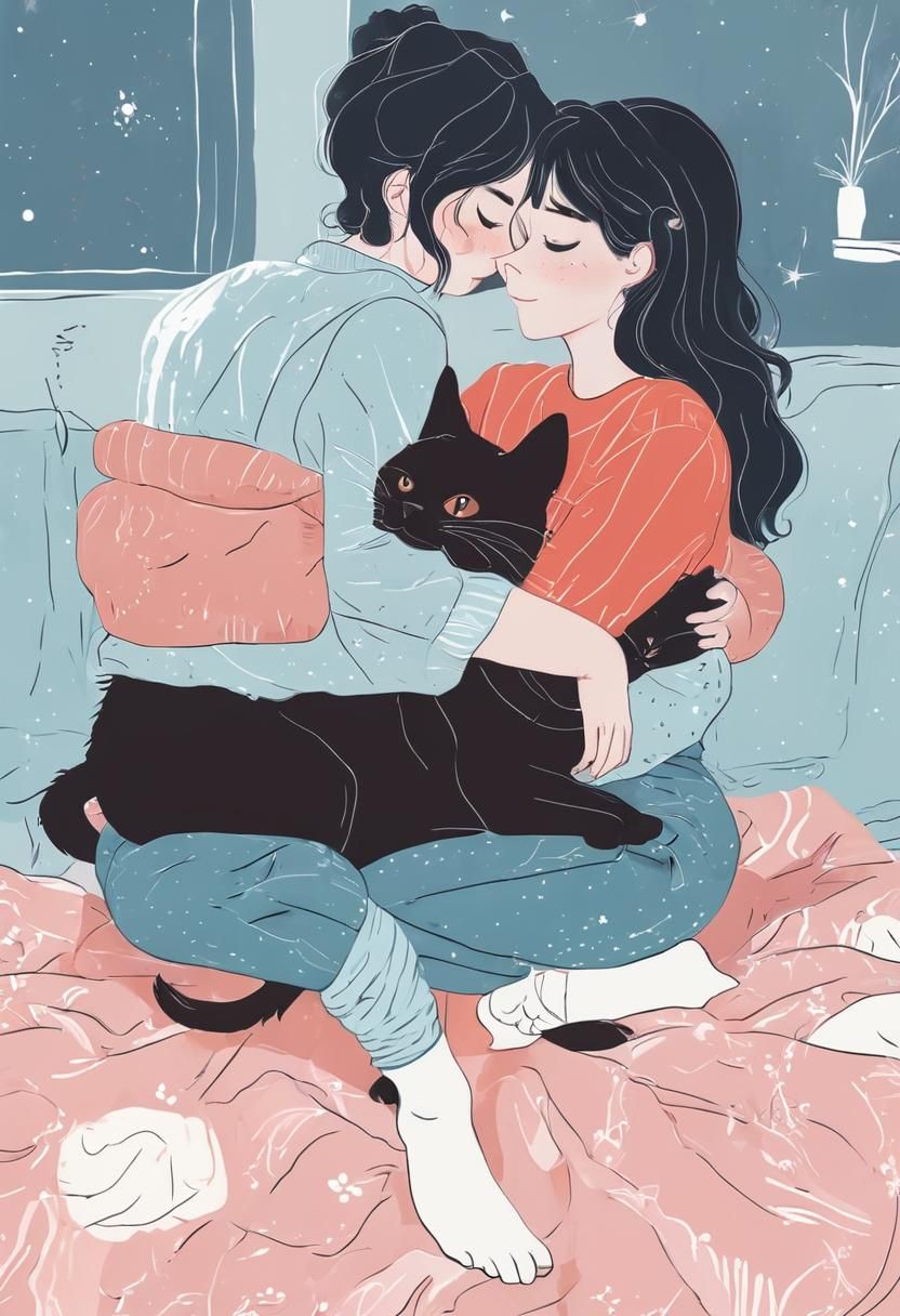 Women Embrace in Rebecca Sugar Vector Art