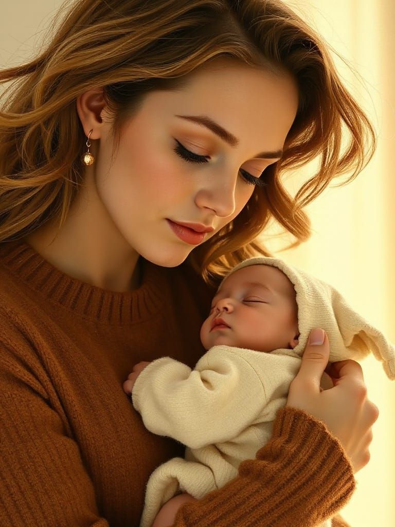 Mother and Child in Golden Light