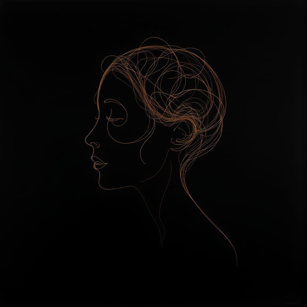 Ethereal Golden Figure Emerges from Darkness