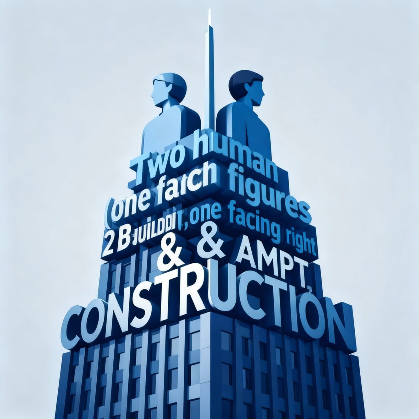 B2B Building and Construction Caligram Art