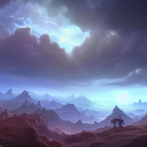 Fantastical Sky Matte Painting in Deep Color