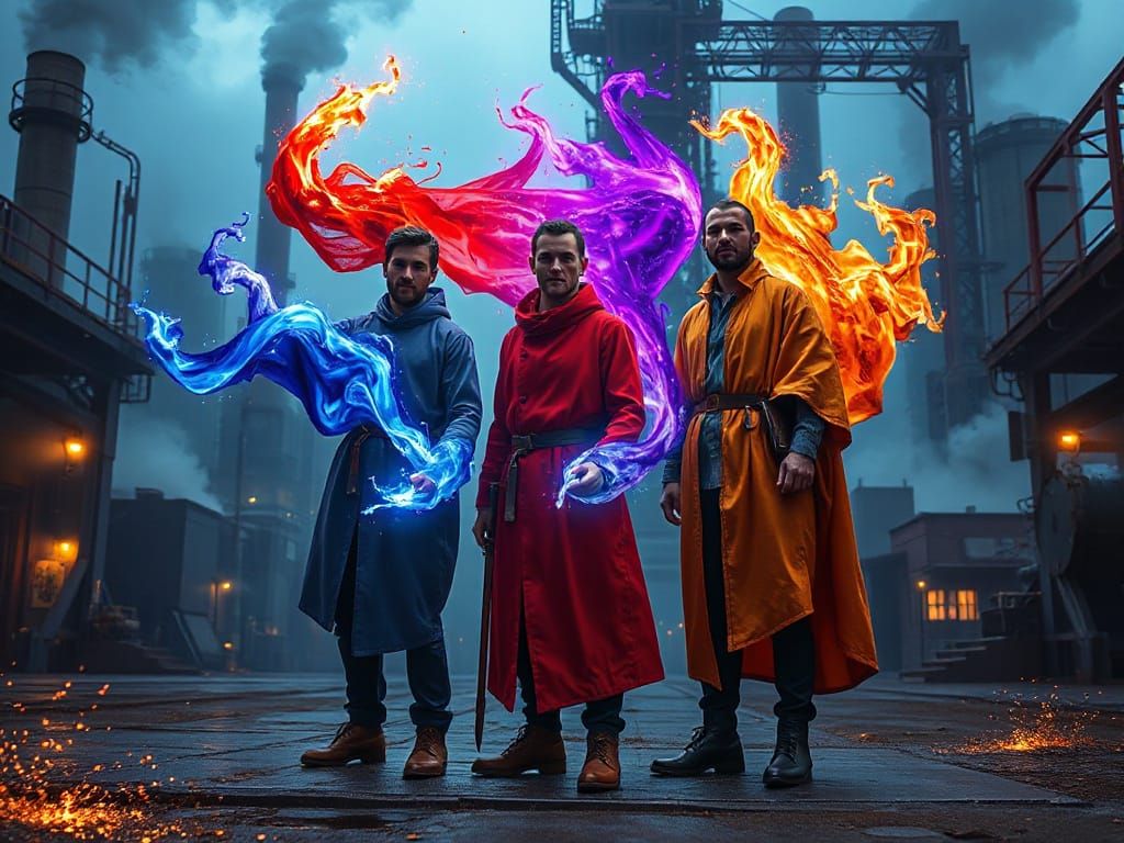 Dieselpunk Artists Manifesting Magic in Cityscape