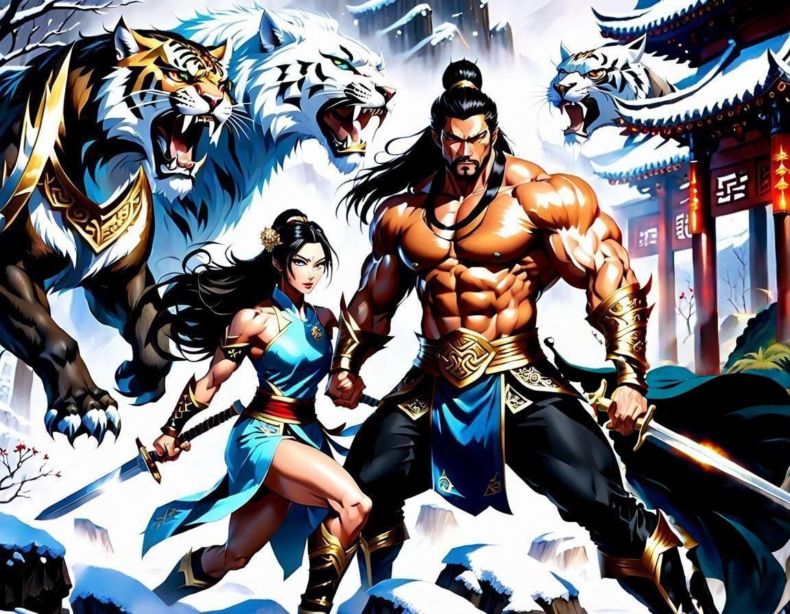 Warrior with Magic Sword in Boris Vallejo Style