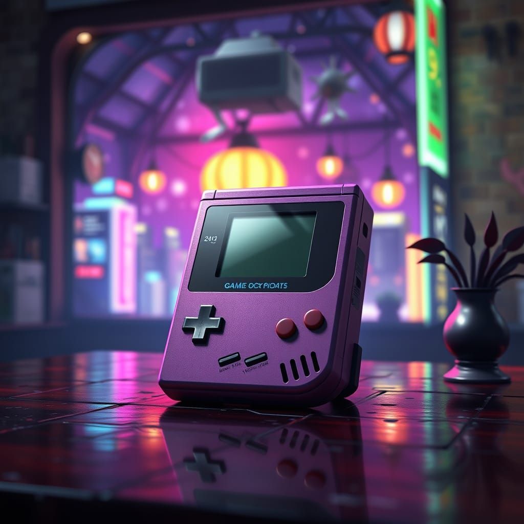 Ethereal Game Boy Concept Art in Vibrant Splendor