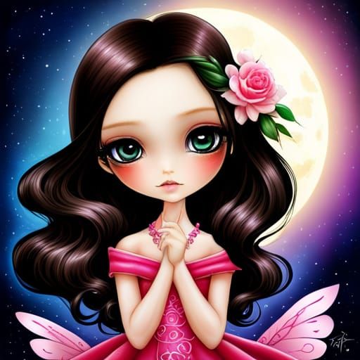 Beautiful Korean Woman in Pink Dress