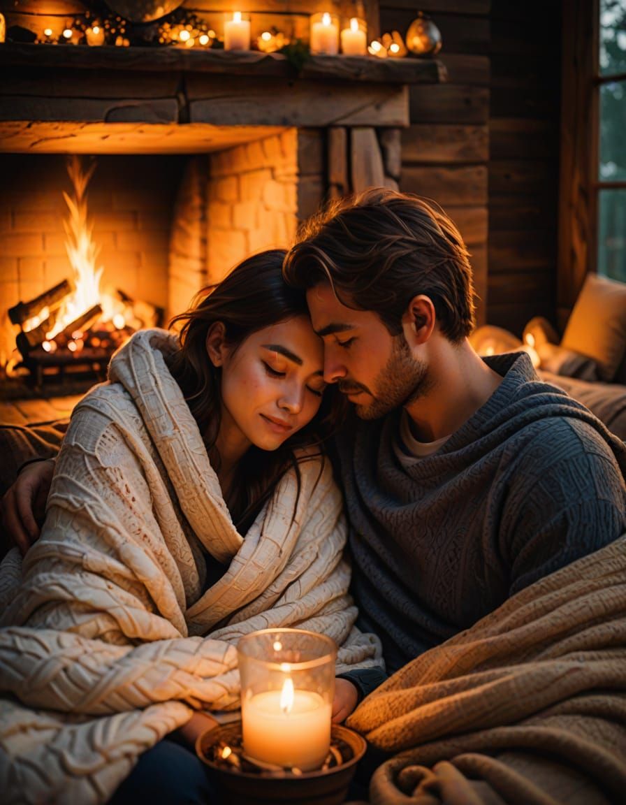 Cozy Cabin Romance in Warm Golden Light
