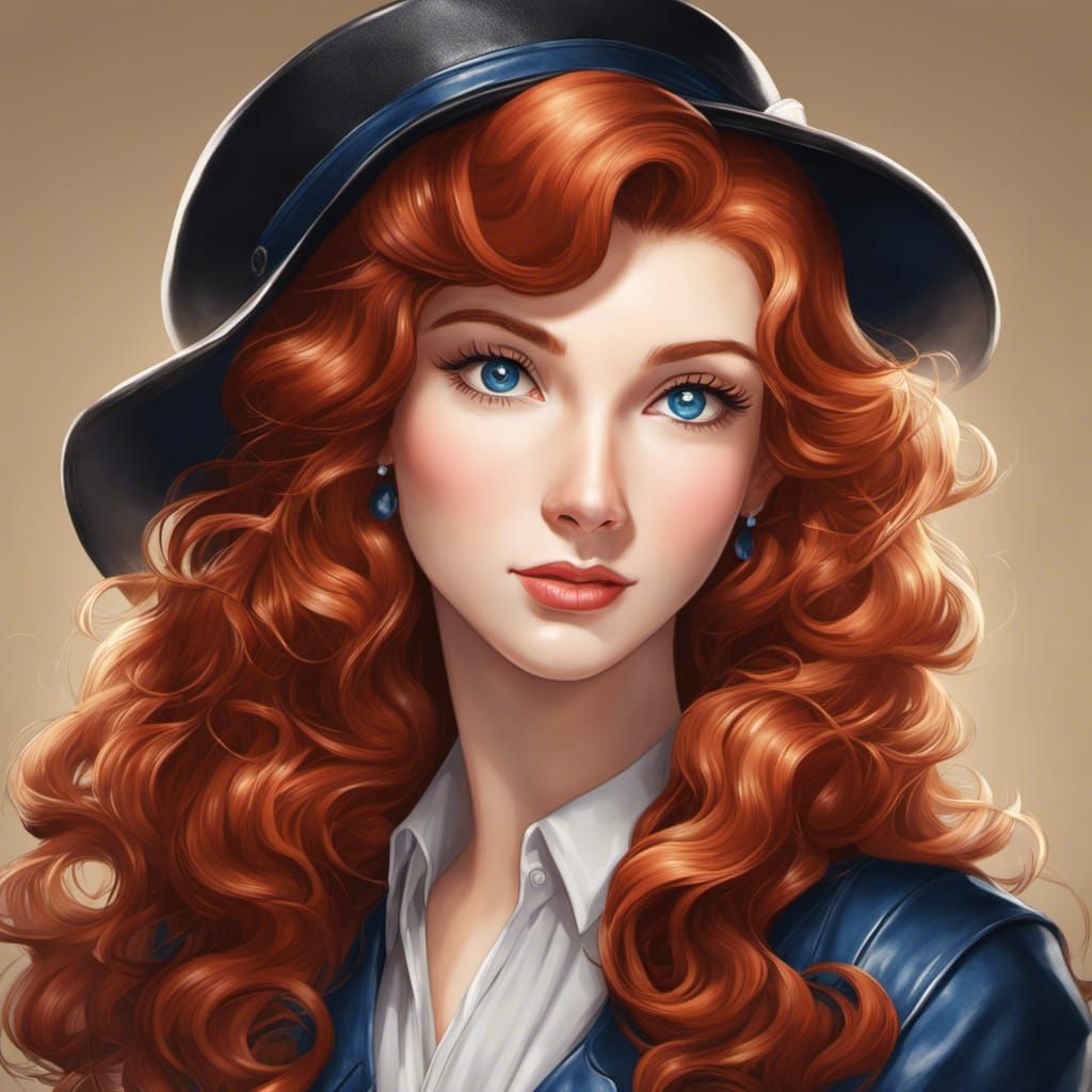 Anime Portrait of a 1950s Woman in Tavern