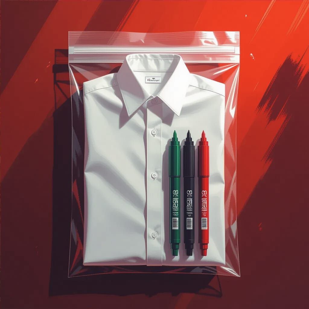 Shirt Package in Detailed Matte Painting Style