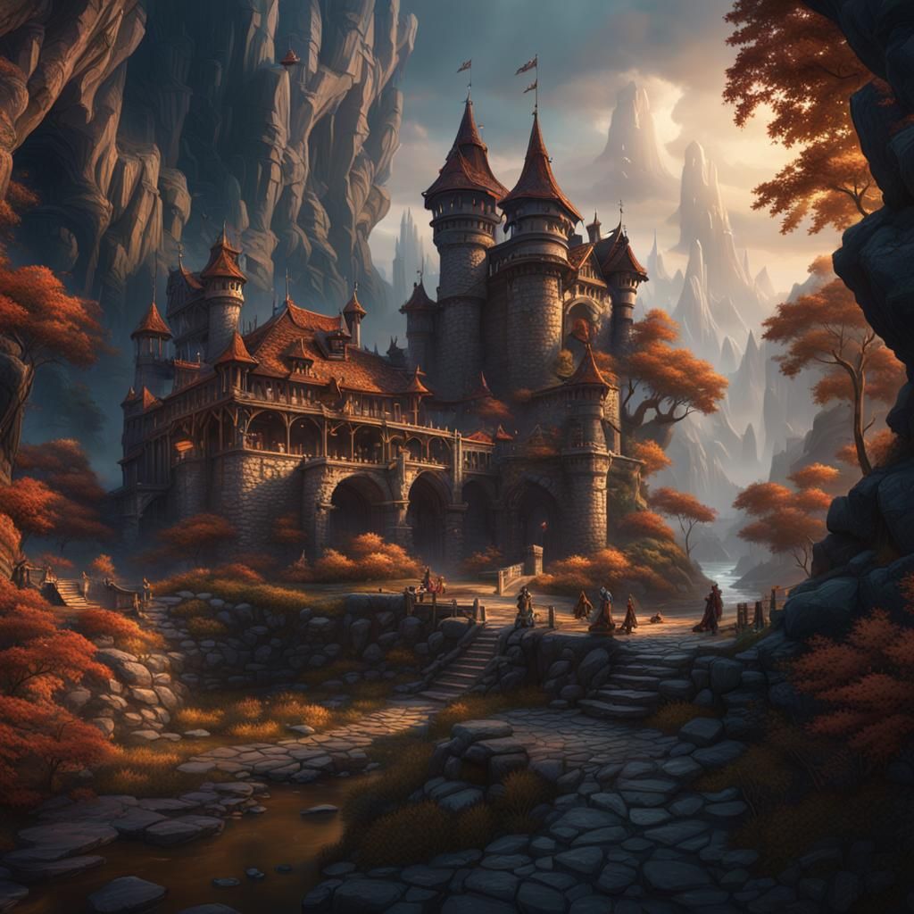 Fantastical Dungeons and Dragons Matte Painting