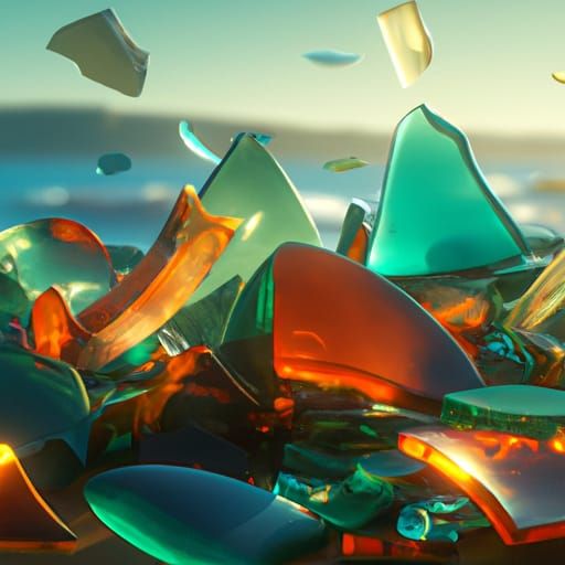 Hyperdetailed Seaglass Concept Art in Art Nouveau Style