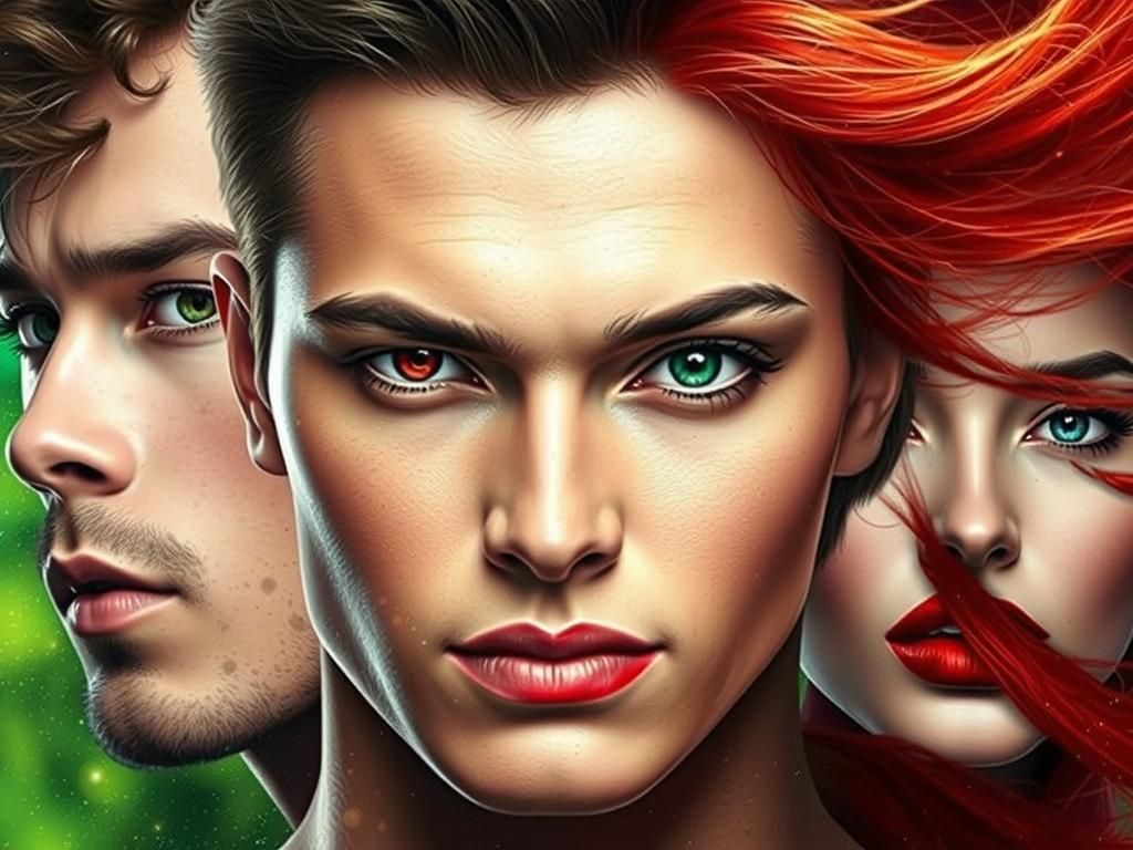 Gender Transformation Portrait in Sci-Fi Setting