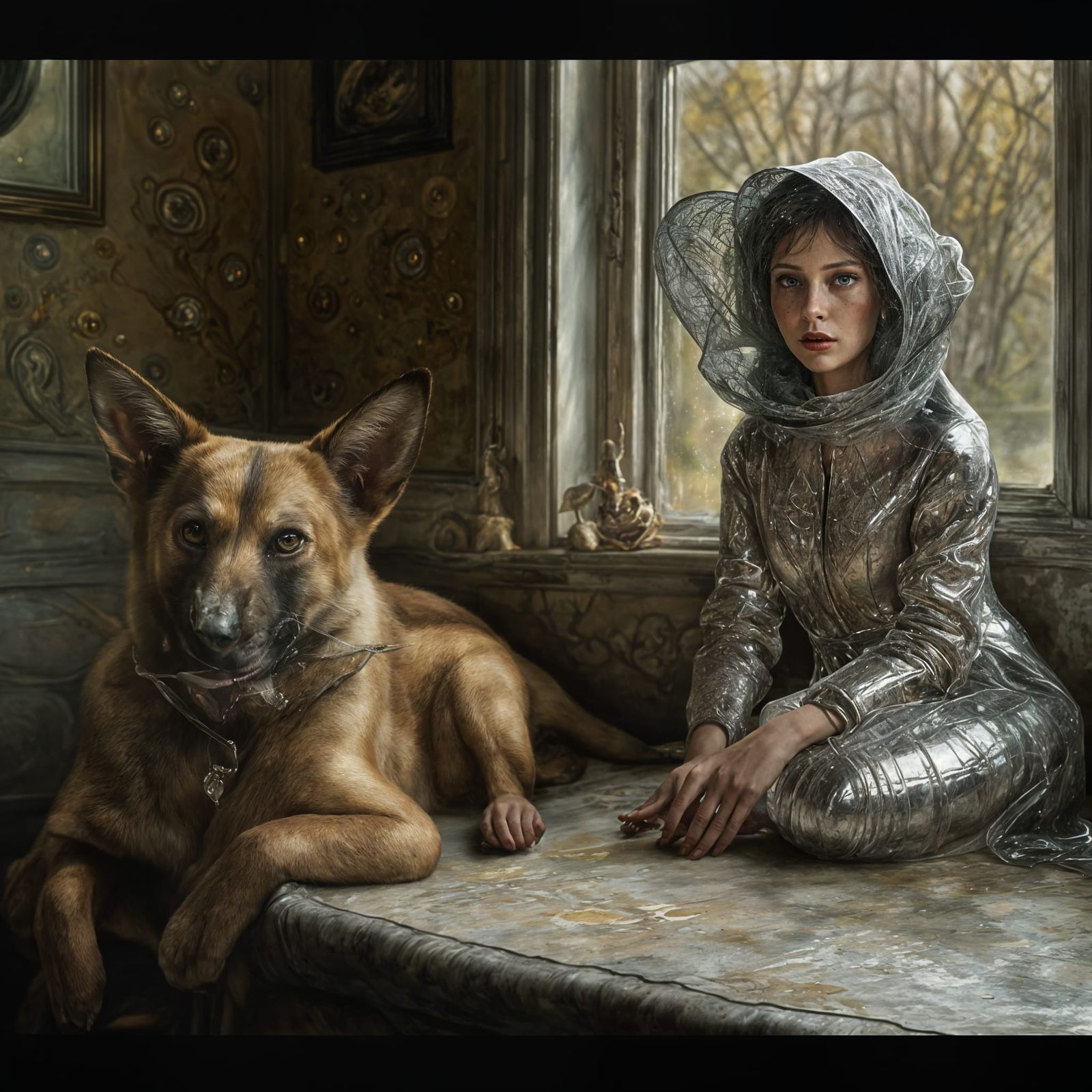 Ethereal Alien People and Pets in Dreamy Glazed Light