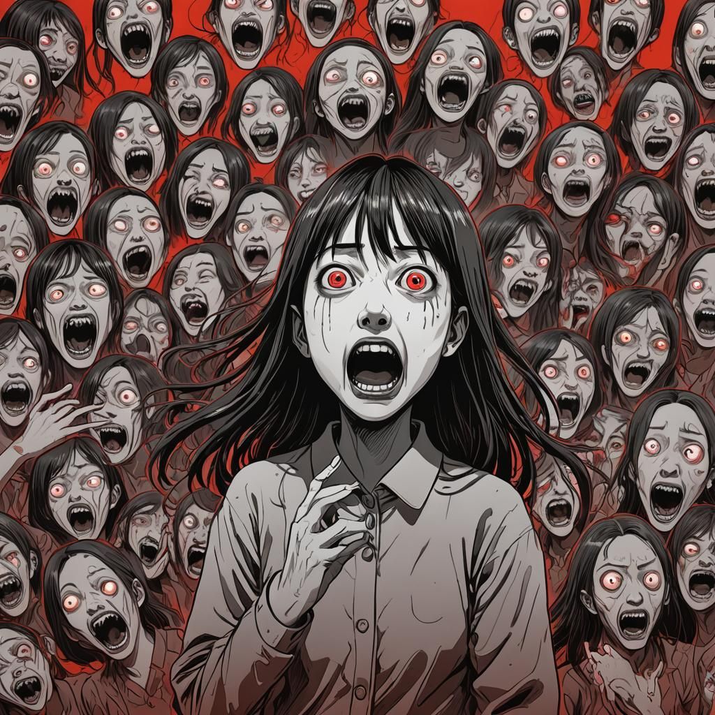 Junji Ito Inspired Horror: Girl with Multiple Eyes