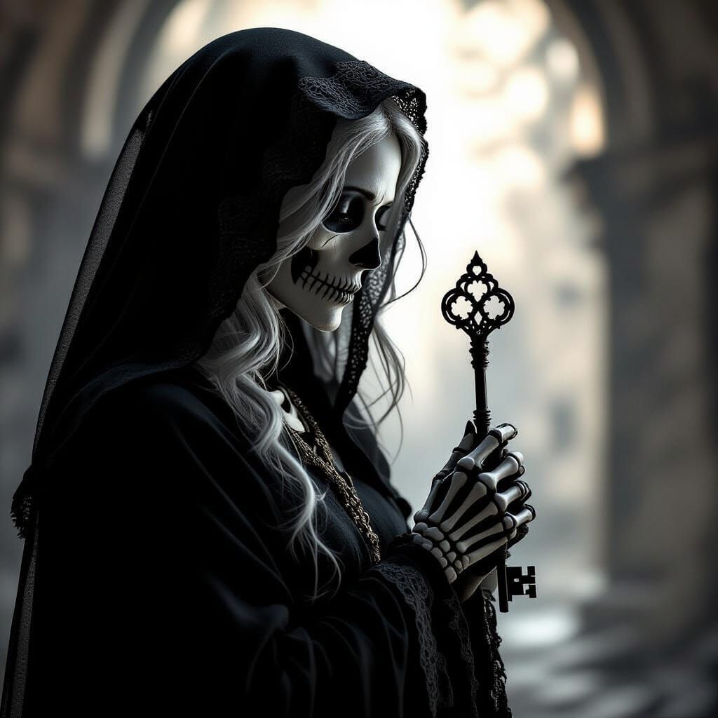 Hecate: Mother, Maiden, Crone Portrait in Gritty Style