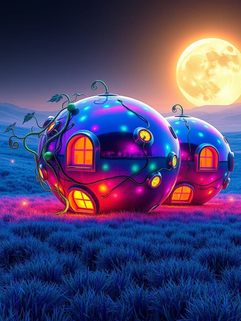 Rainbow Cities in a Sapphire Meadow