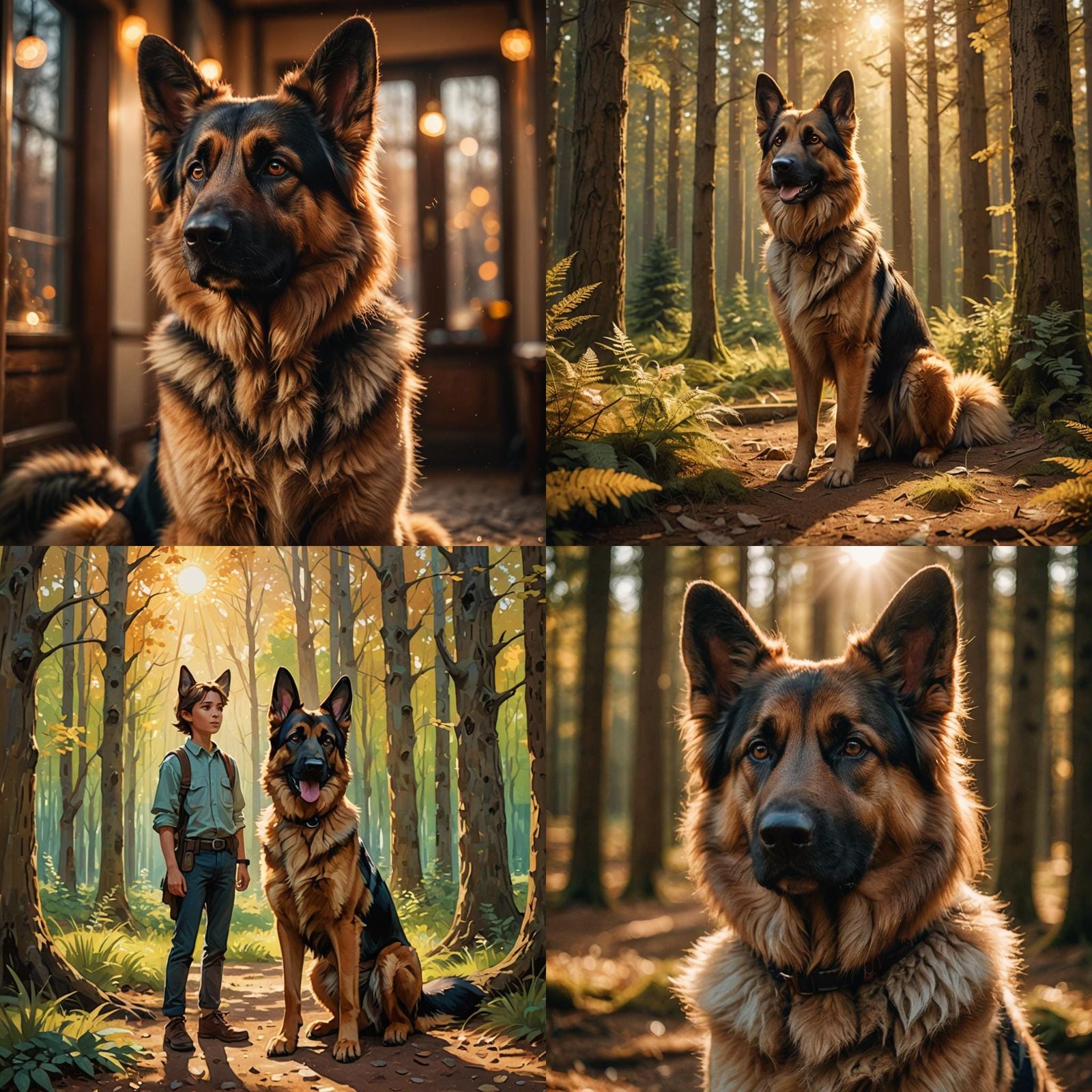 German Shepherd Demi-Human Portrait