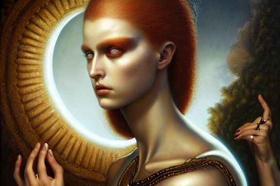 Hyperrealistic Painting of Biblical Nephilim