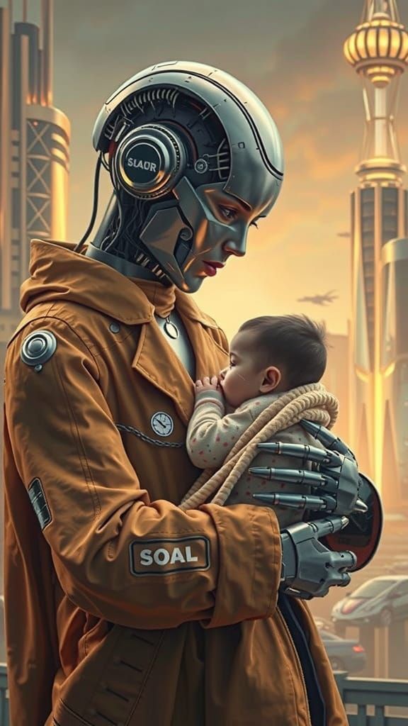 Motherly Love in a Futuristic Metropolis