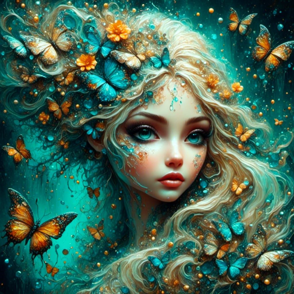 Abstract Oil and Liquid Pour Painting