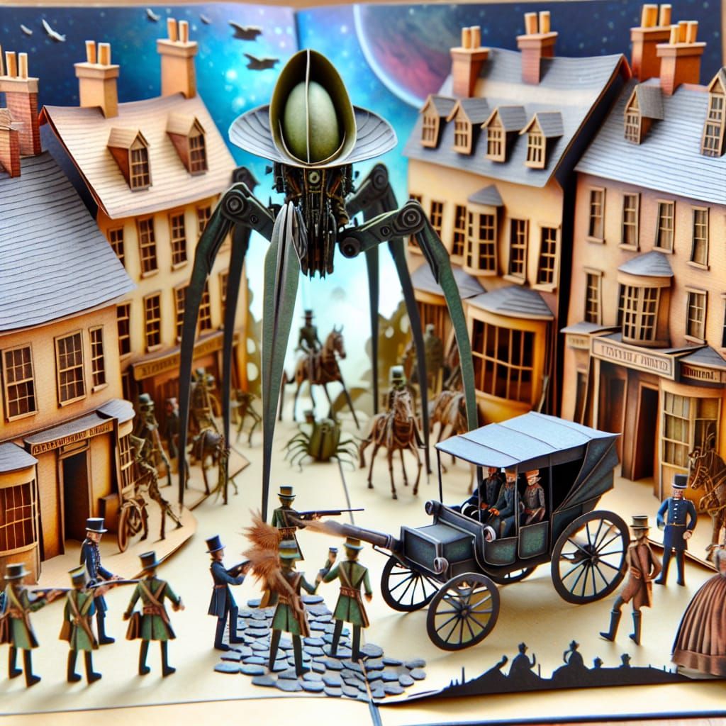 War of the Worlds: A Pop-Up Book Scene