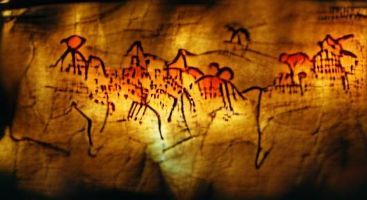 Ancient Cave Painting of Cities of Light