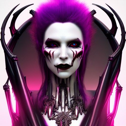 Vampire Queen in Coffin: Baroque Horror Concept Art