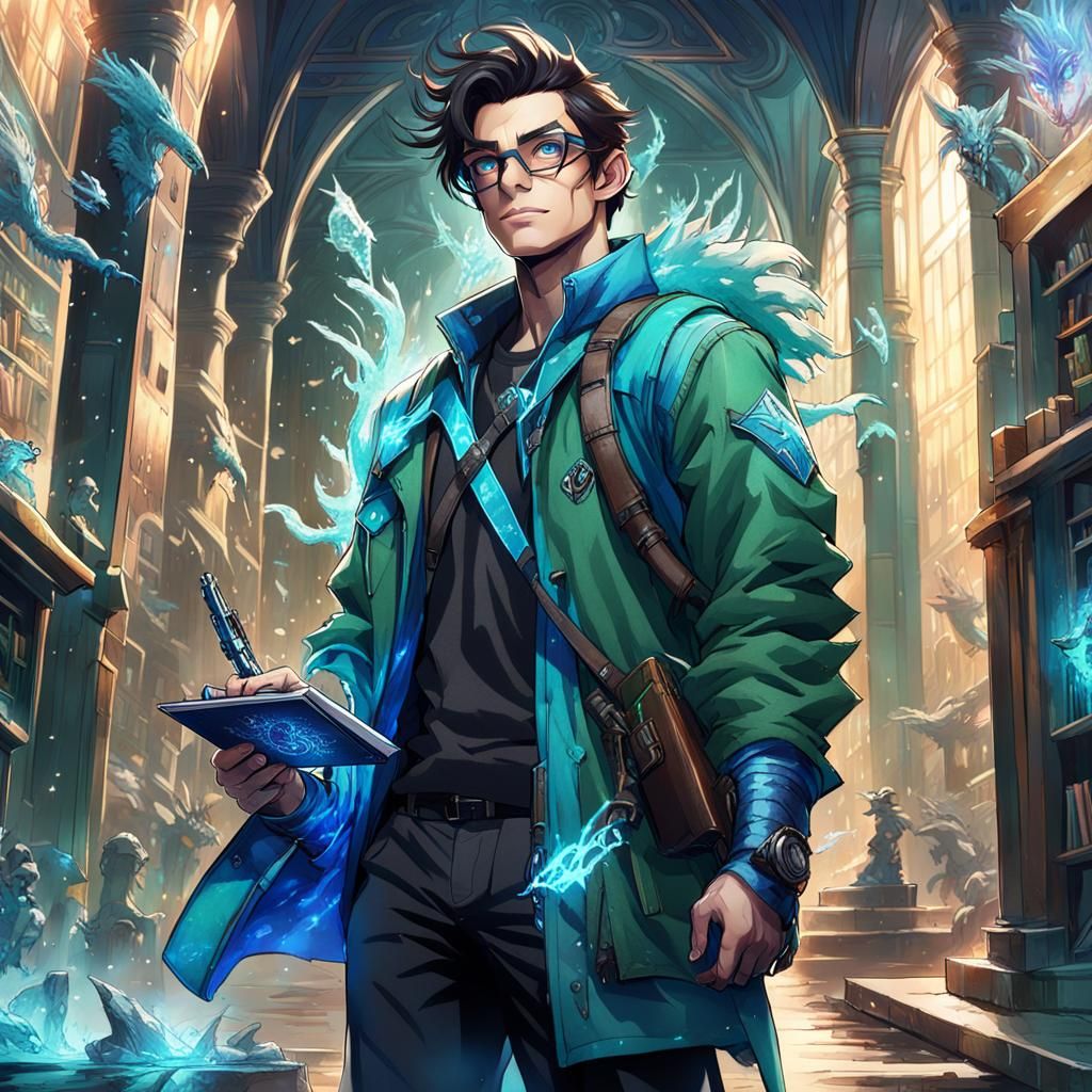 Energized Teen Hero Prepares for Graduation in Vibrant Fanta...