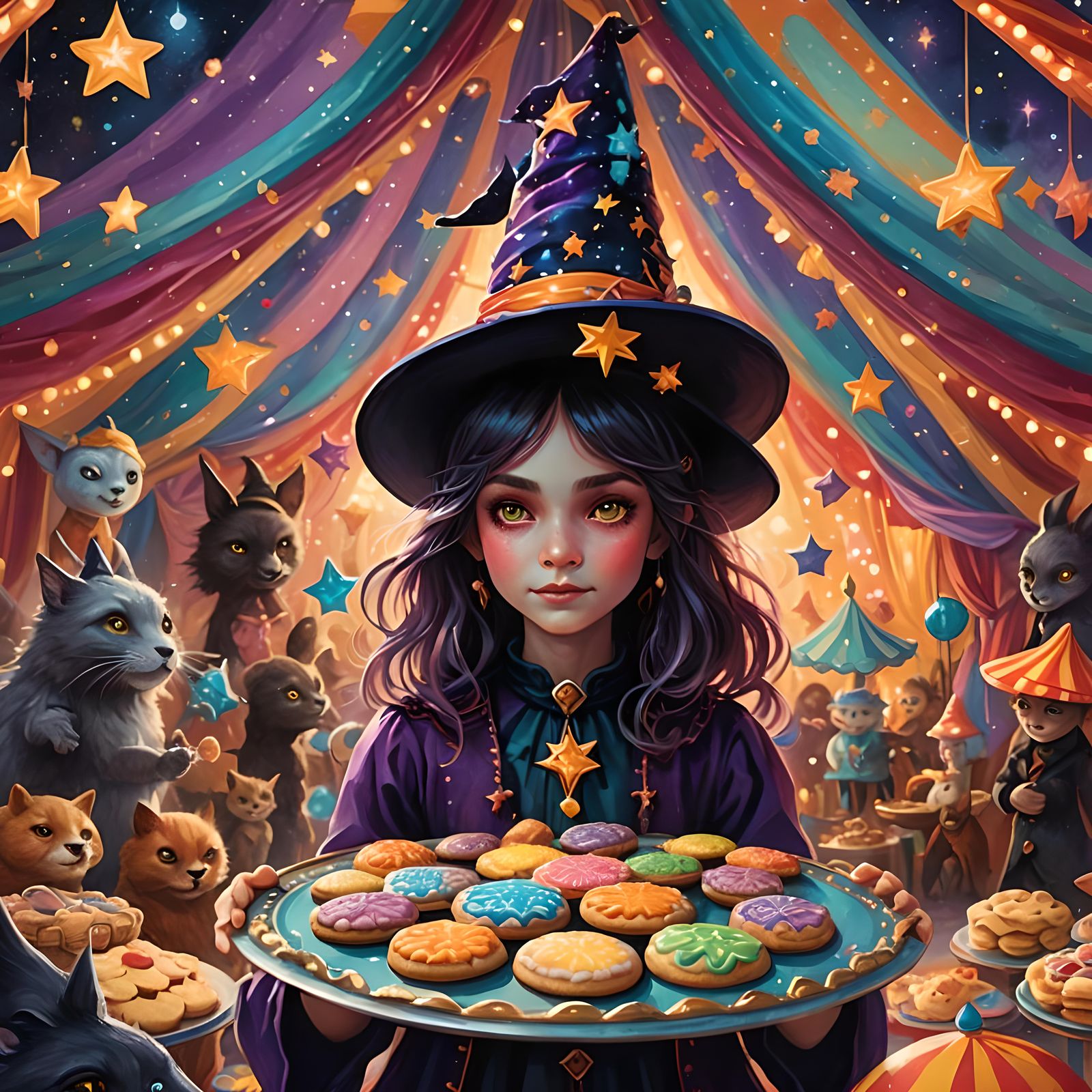 Magical Cookies in a Circus: Fantasy Concept Art