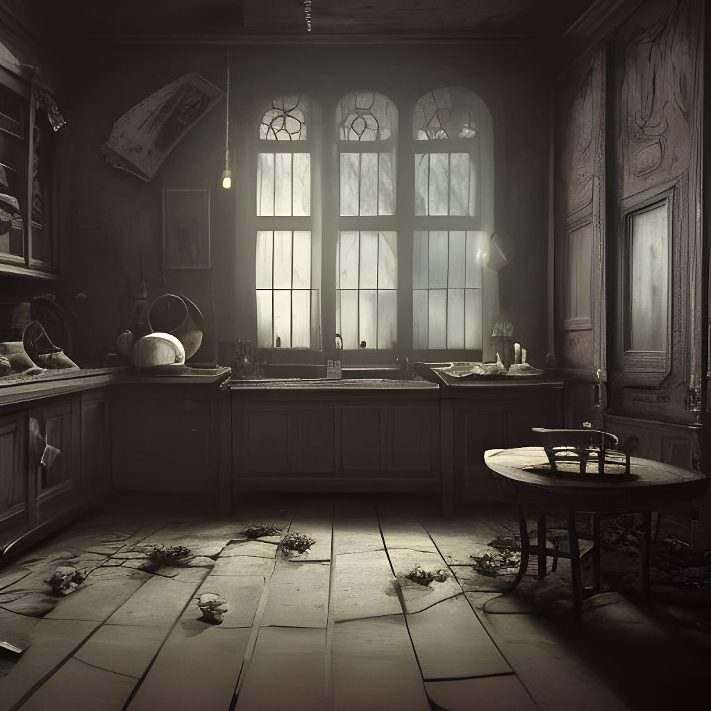 Eerie Victorian Kitchen in a Haunted House