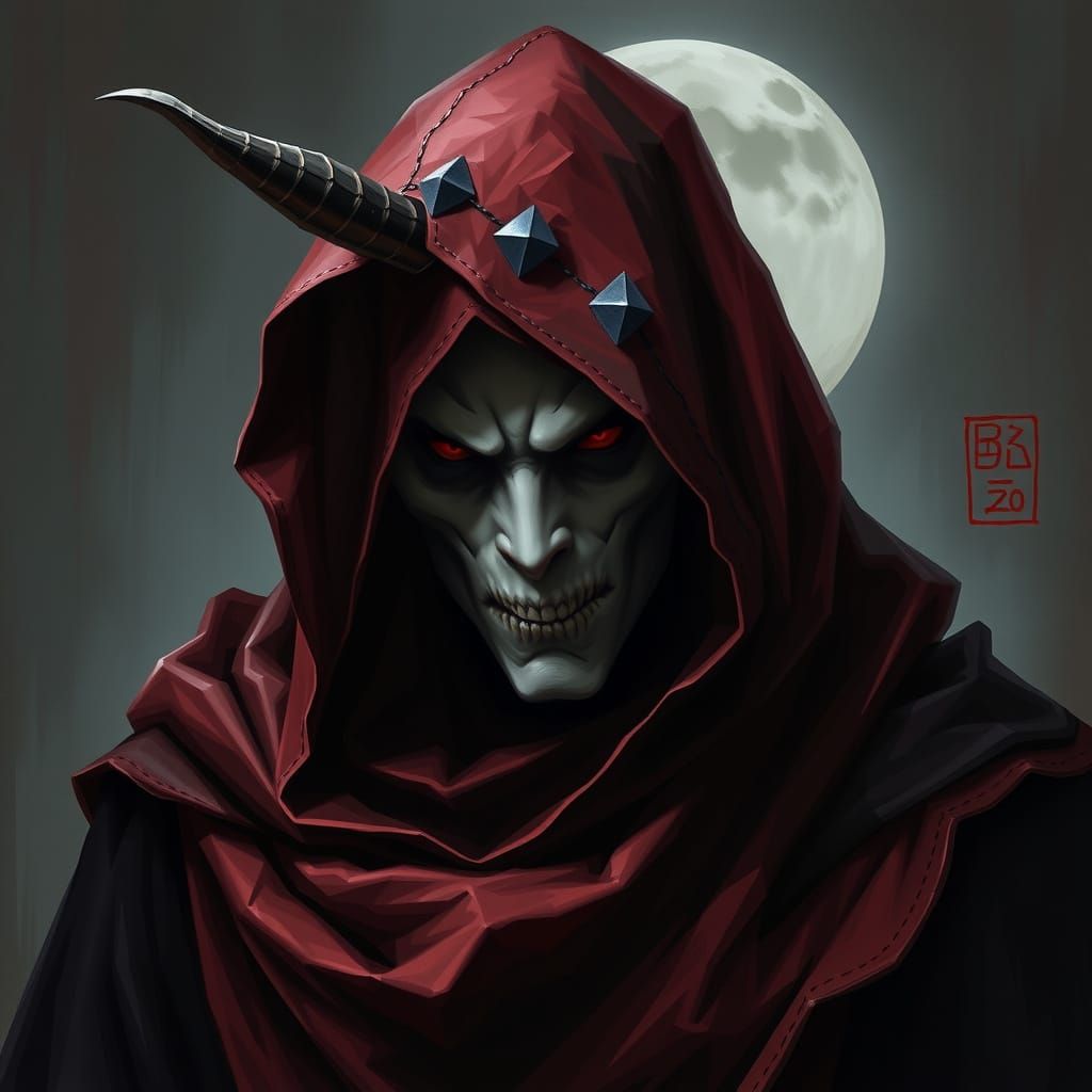 Venger, a Dark Figure with a Single Horn and Hooded Robes
