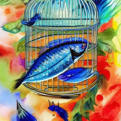 Fish Escaping Cage