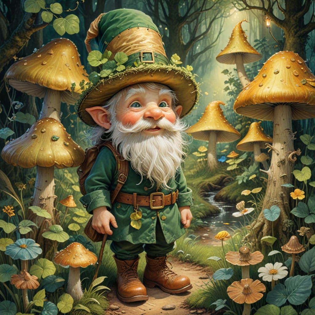 Mystical Leprechaun Hides in Enchanted Forest, Whimsical Sto...
