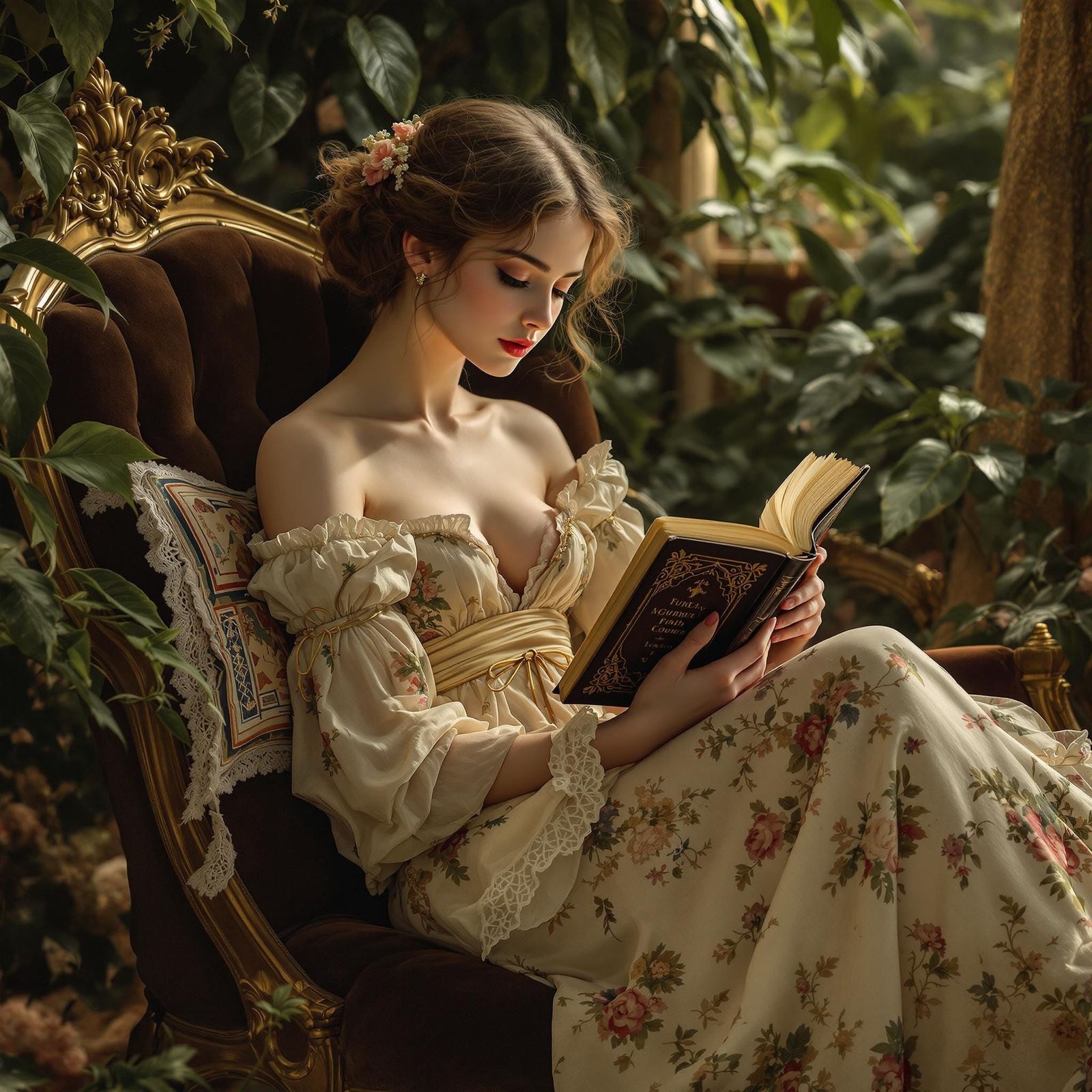 Ethereal Beauty in Velvet and Lace