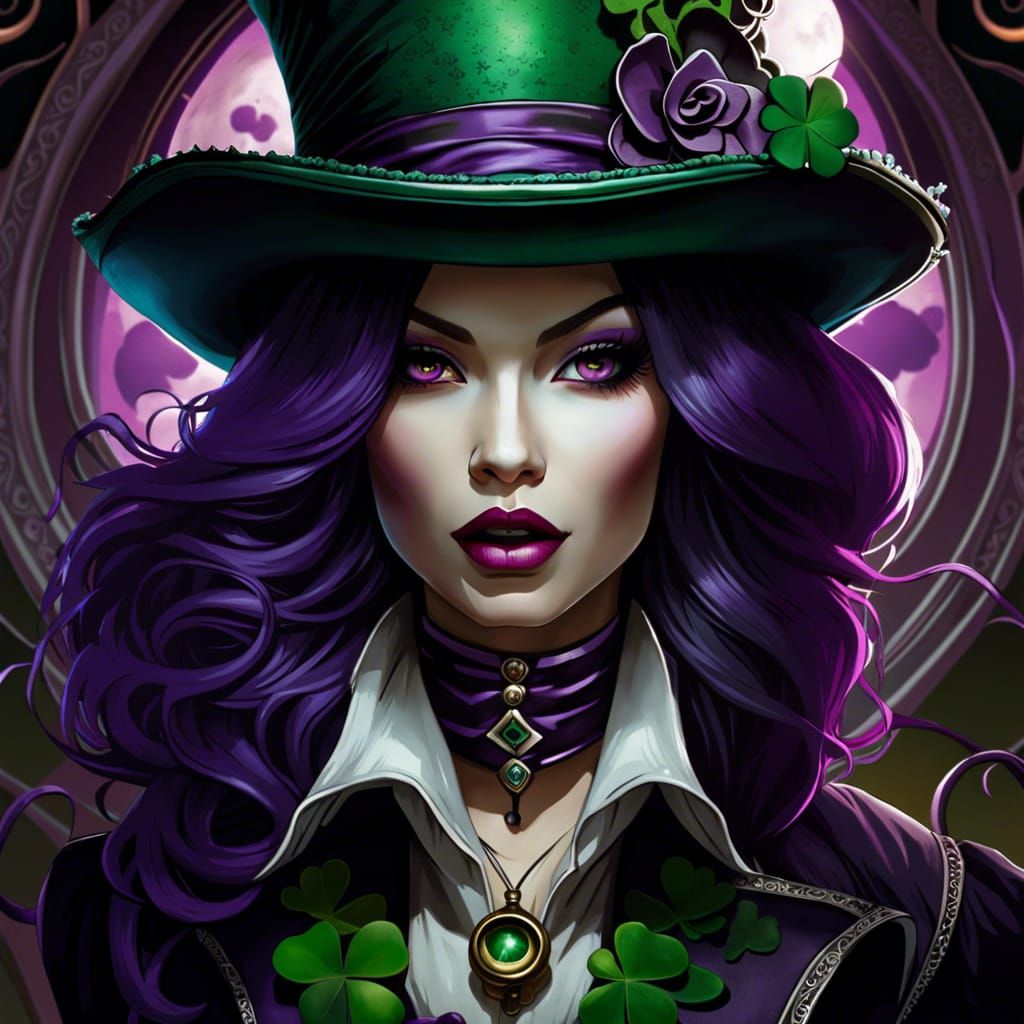 Asian Vampire in Wonderland, Hyperrealistic Concept Art