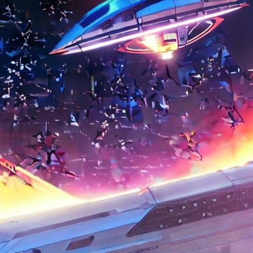 Futuristic spacecraft