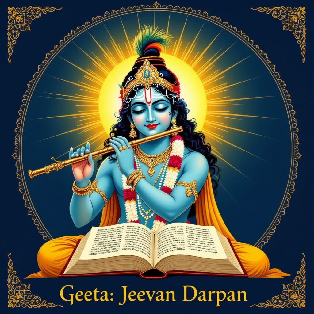 Krishna's Flute: A Spiritual Logo Design