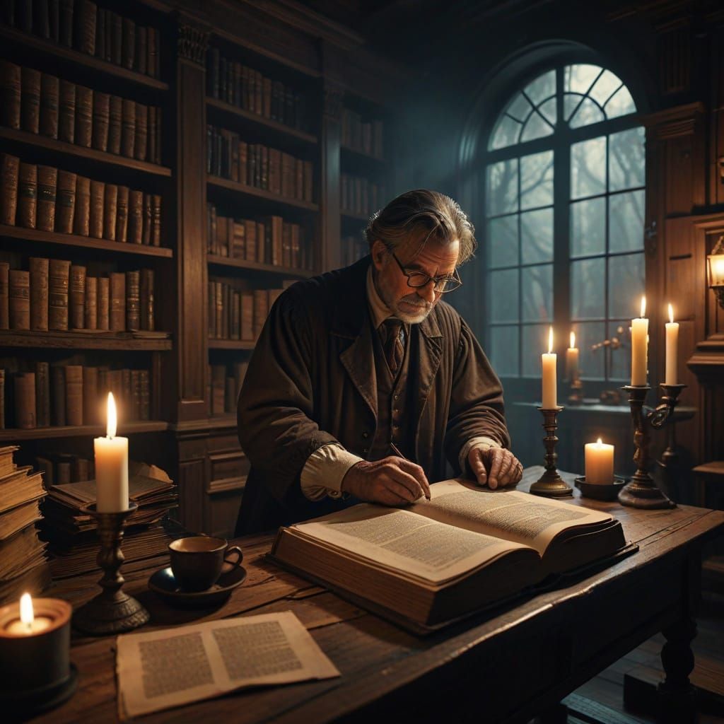 Professor in Dark Academia Study