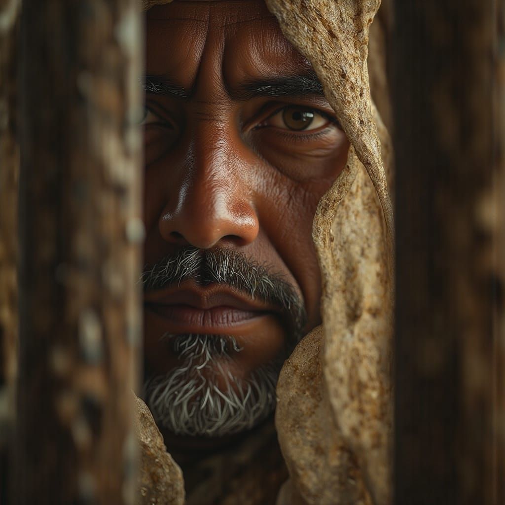 looking through the prison bars