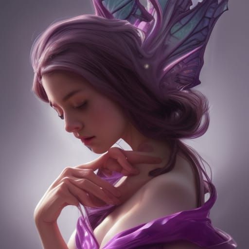 Cute Candy Dragon Portrait in Art Nouveau Style