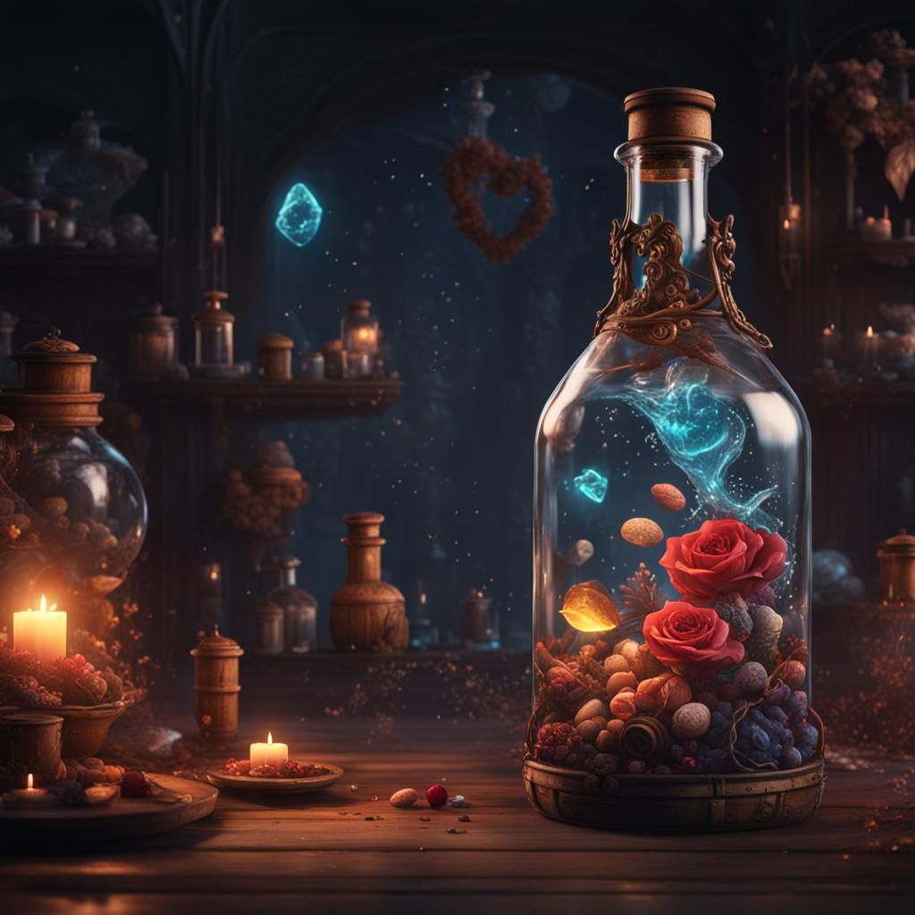Love in a Bottle: Detailed Matte Painting