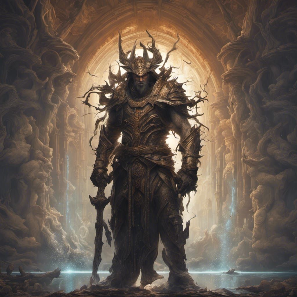 Hyperrealistic Good and Evil in Light and Darkness