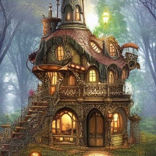 Whimsical Steampunk Hideaway: Fantasy Architecture