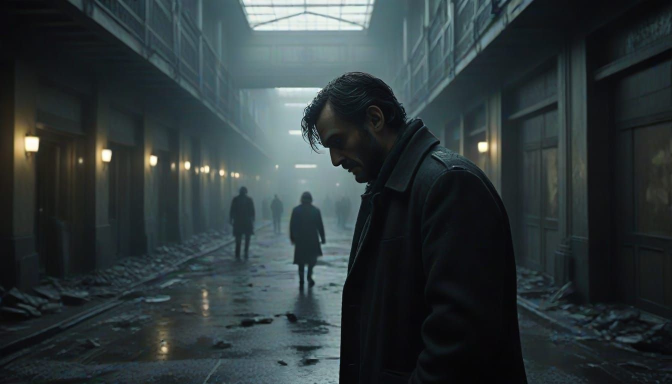 Epic Cityscape Masterpiece with Suspenseful Cinematic Lighti...