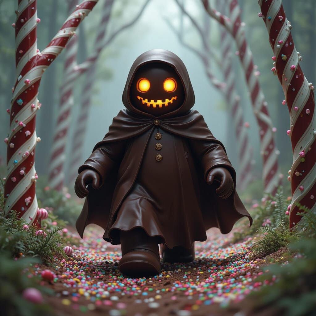 Chocolate Golem in a Candy Forest